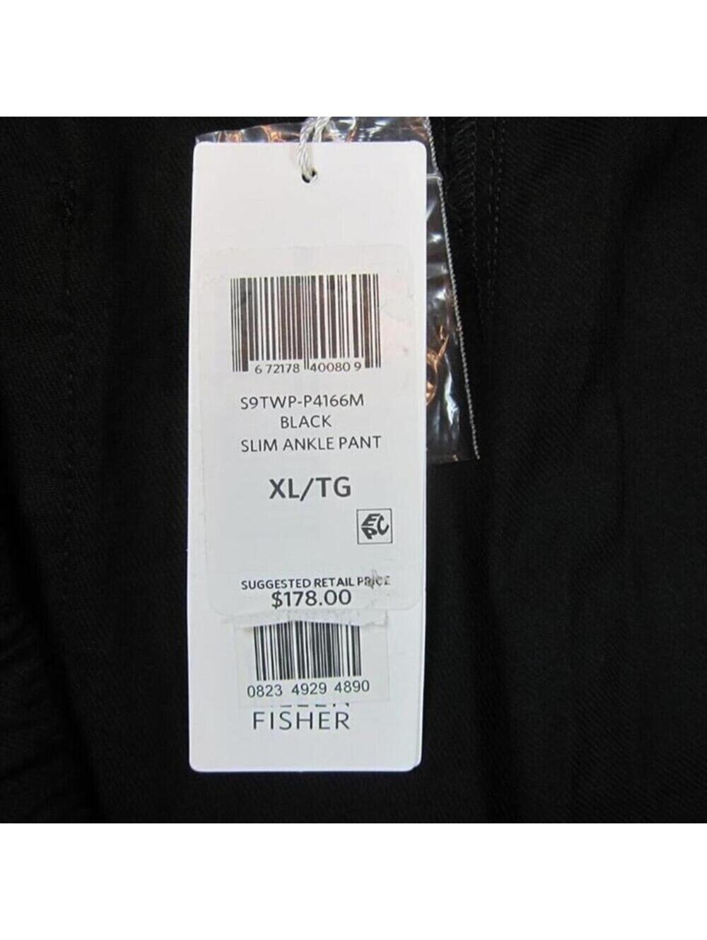 Eileen Fisher Womens XL Black Ankle Pants 100% Organic Cotton NEW WITH TAGS $178 - Picture 8 of 12